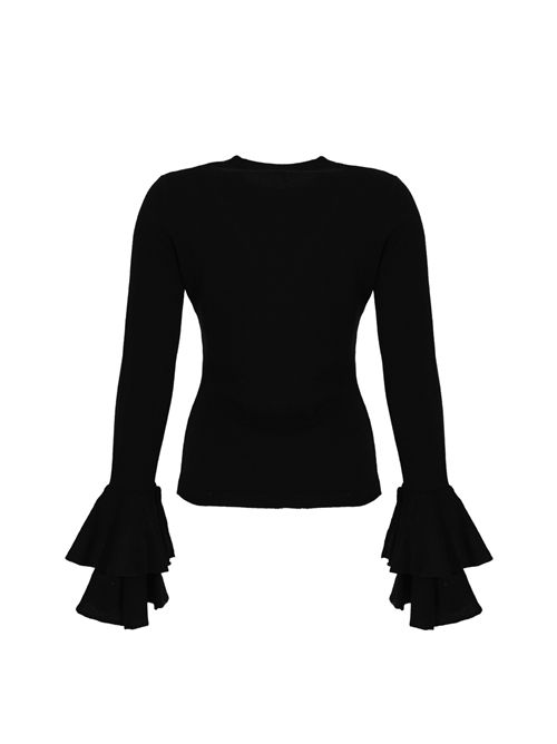 Maglia in lana con volant al fondo Liviana Conti | L5CW18Y69-0